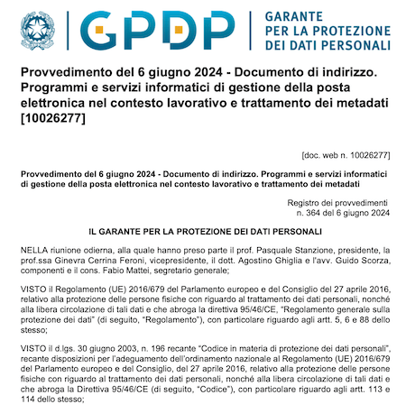 GDPR Privacy: Linee guida per una Gestione adeguata dei Metadati