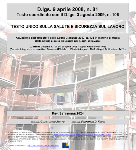 D.Lgs. 81/2008: Disponibile l'edizione aggiornata di settembre 2024