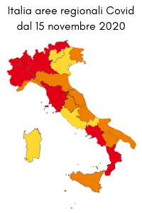 Italia Aree regionali rosse arancioni gialle Covid Ministero Salute dal 15 novembre 2020