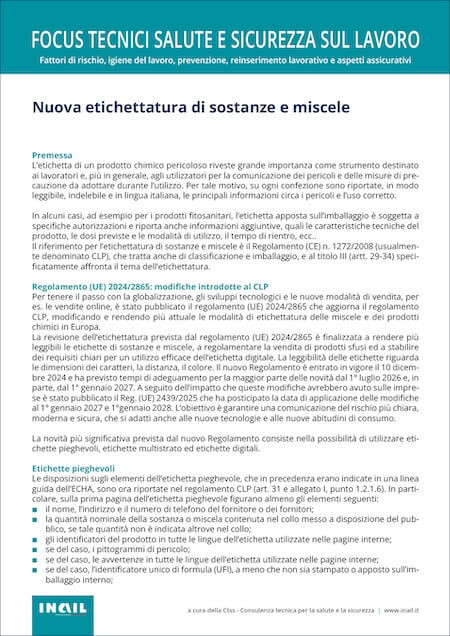 Rischio Chimico e Regolamento CLP: Come Adeguare il DVR alle Nuove Direttive INAIL