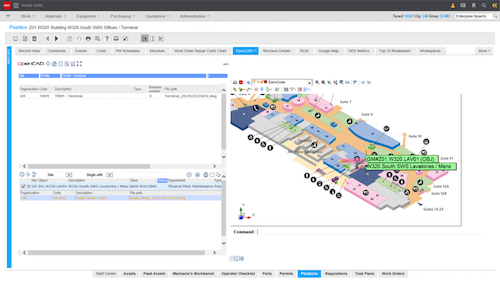 Software gestione manutenzioni industria con disegni cad