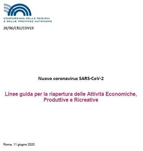 Linee guida stato regioni province 11 giugno 2020