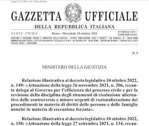 Il DM del 10 ottobre 2022 (riforma Cartabia) interesserà anche il settore food